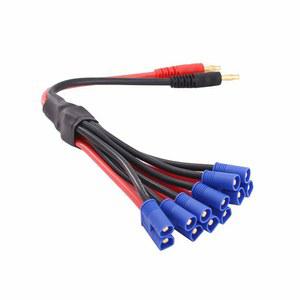올리인 1pc 6X EC3 커넥터-4mm 바나나 플러그 병렬 어댑터 배터리 충전 케이블 26cm