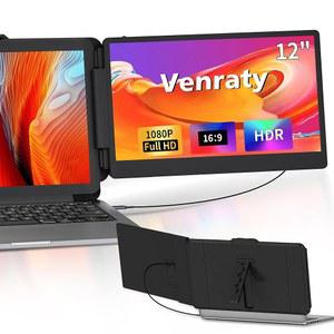 VENRATY 노트북 화면 익스텐더, 12인치 듀얼 모니터 HDMI /USB C 플러그 플레이 노트북용 휴대용 디스플레이, 여러 시스템(MAC /WINS /ANDROID /SWITCH /DEX)과 호환됨 U2026
