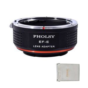 PHOLSY 수동 초점 렌즈 어댑터: 캐논 호환 EOS EF 렌즈와 호환되는 카메라부터 E 마운트까지 소니 A1 A9II A7S III /II, A7 R V /IV /III, IV /III /III, A6600 A6500 A6300 A6000 ZV E10 NEX와 호환됩니다
