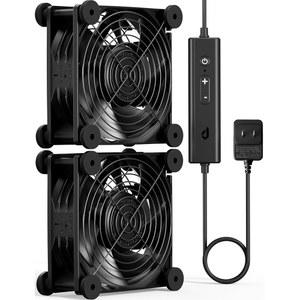 120mm 12V 머핀 팬, 5단 조절식 컴퓨터 PC 듀얼 볼 베어링 AC 60000H 수명 소형 박스 팬으로 현관, 온실, 캐비닛 및 전자제품(원 드라이브-투)에 이상적입니다