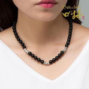 [MENPRF0N_52CC]원석목걸이 은파이프 건강목걸이 10mm