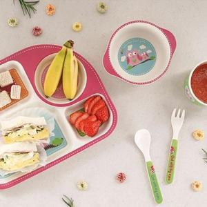 [BZJLMWW0_51C5]식판 내열옥수수 부엉이 5P 유아선물세