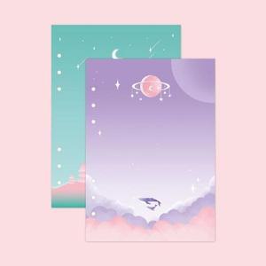 [KGPQWYVQ_4B]a5 다이어리 에씰 리필 별 우주 영롱 유니콘