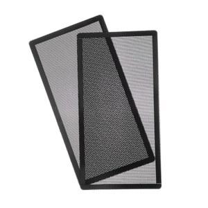 287mm 140mm x 2 PC 선풍기 먼지 메시 필터 11.3인치 5.79인치 PVC 컴퓨터 케이스 방진 커버 마그네틱 블랙 2팩