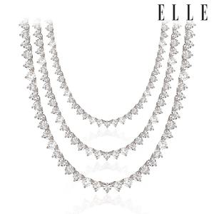 [엘르주얼리] 14K GOLD PLATED 심플 테니스 목걸이 ELBRNN224