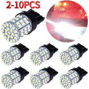 자동차 미등 전구용 1206 LED T20 W21W 7443 7440 64 SMD 12V 브레이크 신호 램프 후진 주차 조명 흰색 2개