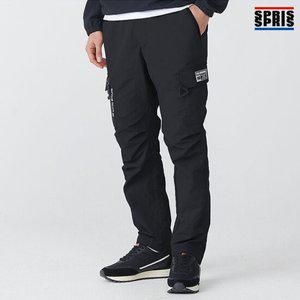 스프리스 남성 지퍼 카고 팬츠 블랙