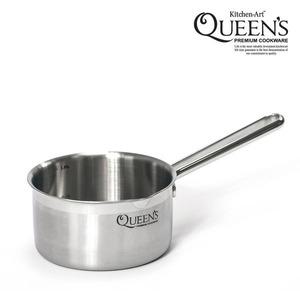 키친아트 퀸즈 통3중 스텐304 이유식 냄비 14CM 밀크포트