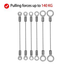 파라코드 카메라 추락 체포 안전 랜야드, 스테인레스 스틸 케이블 아일렛, 1/2mm 와이어 로프, 스틸 낚시