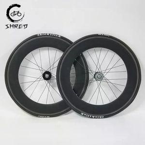 자전거 카본 휠 세트 700C 탄소 레이싱 클린처 픽시 트랙 림 88mm