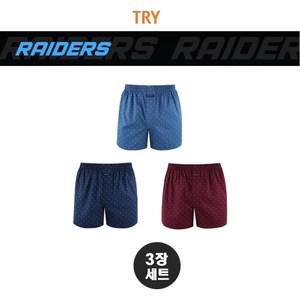 [TRY] 레이더스 60수 박서 사각 트렁크 팬티 3매입(110사이즈까지) X-1,MT3