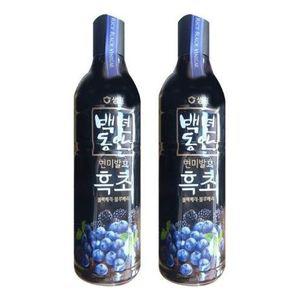 식초 블랙베리 백년동안 현미발효 흑초 블랙블루베리 900ml x 2개