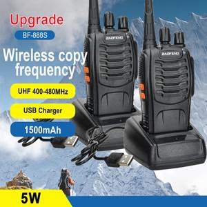 Baofeng BF888S 워키토키 USB 플러그 듀얼 밴드 휴대용 양방향 라디오 장거리 대기 UHF400470MHz 16CH 1 개