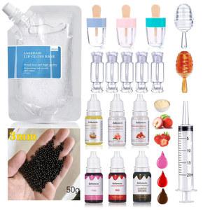 립 글로스 Lakerain Diy 튜브로 향료 액체 수분 Boba 재료 키트 오일 만들기 Bubble Tea 글로즈