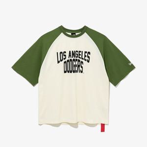 뉴에라 25SS MLB LA 다저스 래글런 티셔츠 라이트 그린 14679818