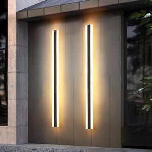 스마트 센서등 LED 신발장 야외 벽등 방수 IP65 현관 정원 차고 현관문 장식 식 라인 직사각형 90-260V 110