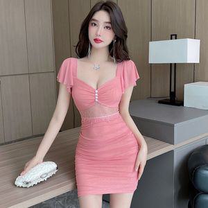 여성 레이어드 레이스 원피스 섹시한 홀터넥 패턴 미니 스커트 클럽 퓨어 펀칭 패치 나시 힙스터 슬립 스