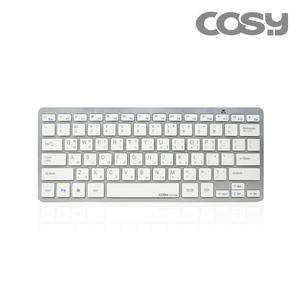 COSY 슬림 블루투스 키보드 (실버) 노트북 태블릿 아이패드 갤럭시탭 스마트폰 무선키보드 (블루투스5.0 연결)