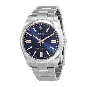 Rolex 롤렉스 로렉스 오이스터 퍼페추얼 41 오토매틱 블루 다이얼 남성용 시계 124300BLSO M12