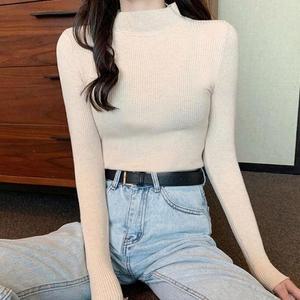 얇은니트 폴라티 반하이넥슬림니트 하프넥 (3i7JT)