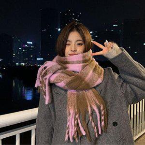 [셀러허브 패션][JHQS8YQ2_4B]여성 머플러 겨울 빅 체크 목도리