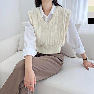 [셀러허브 패션][JHQS776T_4B]오버핏 조끼 여성조끼코디 박시핏 정장