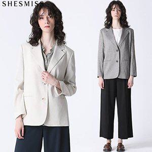[쉬즈미스][쉬즈미스(SHESMISS)] 품격있는 린넨 미니멀 투버튼 재킷 (택가격: 328000원)