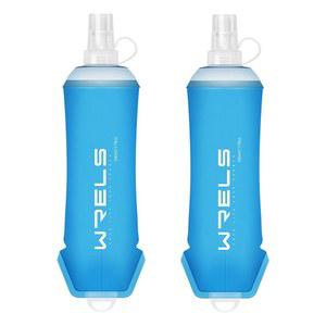 소프트 플러스크 런닝 보틀 500ml /350ml /200ml 하이드레이션 보틀 물병 접이식 급수병 마라톤 트레일런 등산 조깅 방진캡 포함