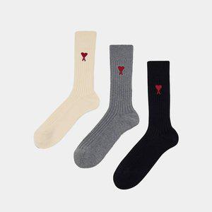 [아미] 공용 하트 로고 971 3팩 1세트 장족 양말 삭스 BFUSC003 379 971