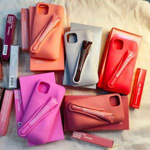 립스틱 DIY 뒷면 실리콘 13 Plus 케이스 Pro Rhode for 세트 Setbx 호환 11 Max 14 한정판 12 커버 15 전화 립글로스 16 iphone