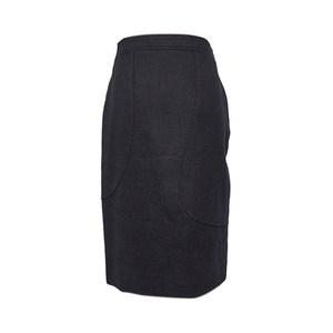 [중고명품]  26inch 블랙 울 여성 스커트
