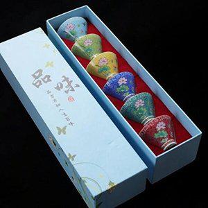 [셀러허브 패션][JHQS9LZX_52C5]레트로 플라워 다기 찻잔 6p (70ml) (연꽃)