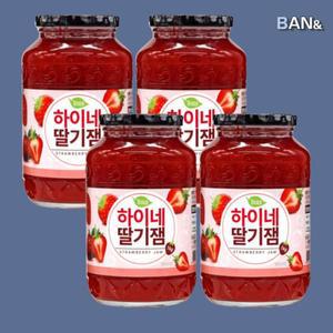 [기타] 하이네 딸기잼 1kg 4개 과일잼 대용량