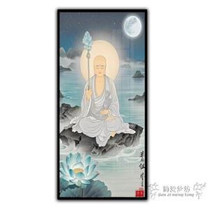 족자 불교용품 불당 1 불교미술 병풍 지장보살 프롬윤슬 석가모니 폭45x높이90 불상