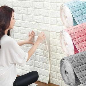 가구부속품 폼 3D 벽지 안전한 홈 장식 DIY 벽돌 거실 어린이 침실 스티커 70cm x