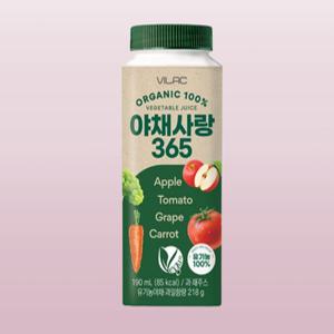 [비락] 유기농 비건 야채사랑 365 190ml x 24팩