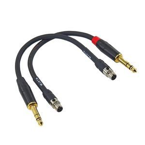 WJSTN 미니 3핀 XLR - 6.35mm 어댑터 케이블 0.6cm(1/4인치) TRS 암 스테레오 잭 Aux 마이크 코드 20.3cm(8