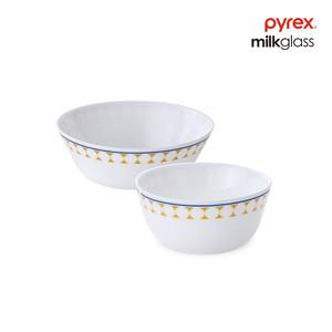 밀크글라스 하모니팝 공기 1P, 대접 1P