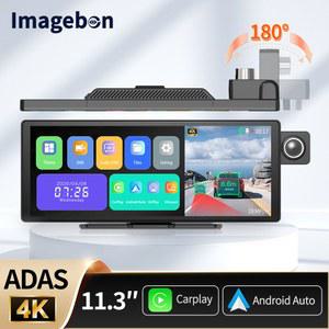 룸미러 블랙박스 Imagebon H50 대시 4K ADAS 무선 카플레이 안드로이드 오토 채널 녹화 시간 경과 24 주차 모니터 블랙 박스 11 인치