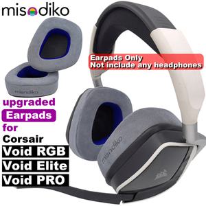 Misodiko Corsair Void Elite Void PRO RGB 무선 및 USB 게임용 헤드셋용 업그레이드된 이어패드 교체