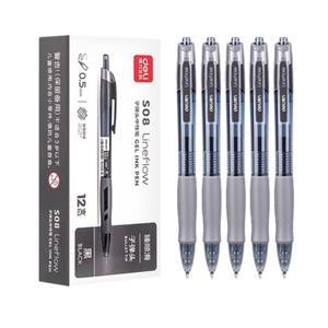 델리 중성펜 0.5mm 블랙 12자루 한상자 co-01394