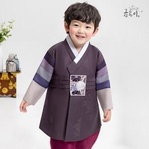 [한복]AM142 남탁보라사각보 아동한복 남아한복