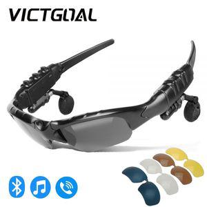 자전거 선글라스 고글 스포츠 VICTGOAL 블루투스 편광 사이클링 안경 남성 오토바이 MTB 이어폰 낚시 달리
