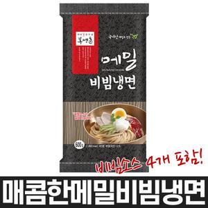 봉평촌 메밀 비빔냉면 600g 소스포함 국내산메밀 여름철 별미 국수 양념장 입맛돋우는 음식