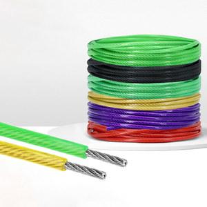 PVC 나일론 코팅 철사 304 스테인리스 스틸 연선 로프, 소프트 케이블 빨랫줄, 1.5mm, 2mm, 3mm, 4mm, 5mm, 6mm