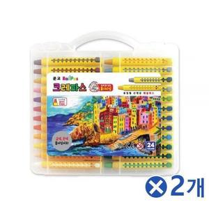 [MENL0O0S_52GP]않는 레일형 크레 유아크레용 24색x2개