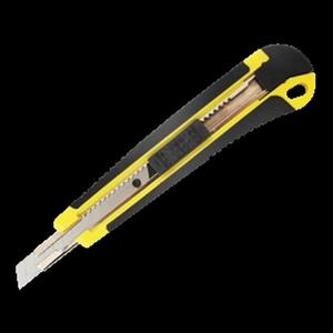 신화 커터칼(자동잠금/노랑)고무그립 CT-210 9mm (1