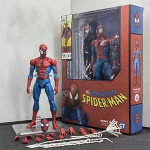 15cm 스파이더맨 Mafex 185 클래식 의상 애니메이션 피규어 Ver Miles Morales CT Toys 2099 액션 입상 장난감 선물
