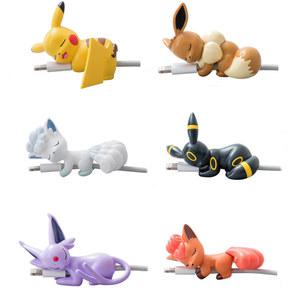 애니메이션 피카추 이동 그림 코스프레 액세서리 Usb 보호 케이스 컵 애완 동물 Eevee 인형 장난감 선물