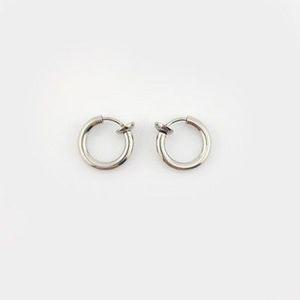 비즈팡 [STE-01] 써지컬스틸 귀걸이 논피어싱 스프링 귀찌 12mm ,1쌍(2개)